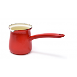 Enamel Red Turkish Coffee Pot - 450ml