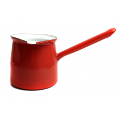 Enamel Red Turkish Coffee Pot - 300ml